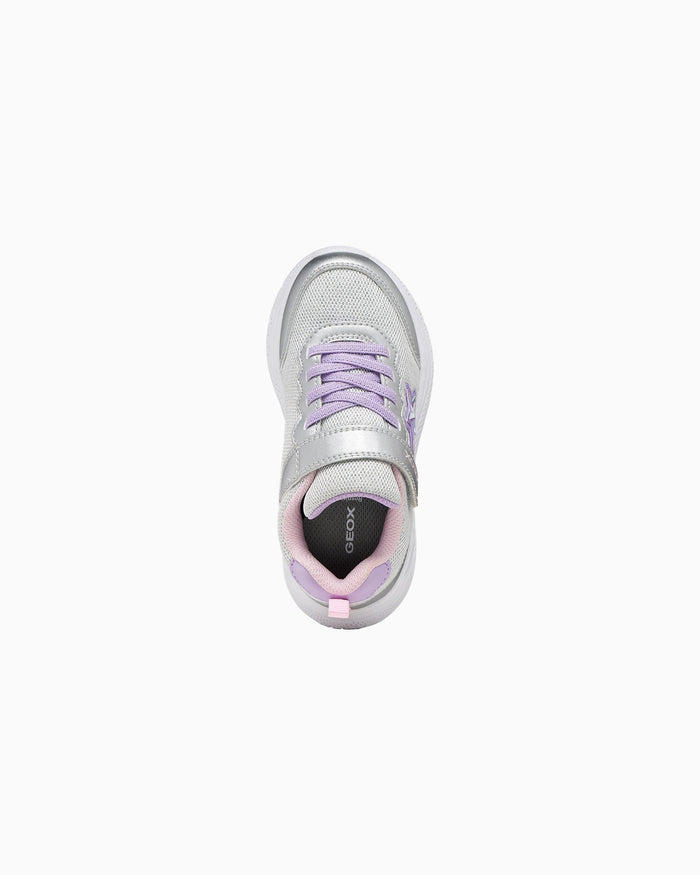 Geox Trainers Geox Sprintye Girls Trainers in Silver/Lilac