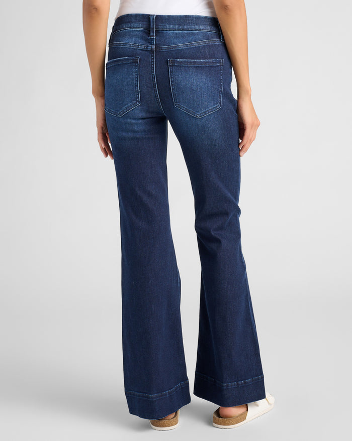Upland $|& Liverpool Gia Glider Flare Leg Jeans with Pintucks - SOF Back