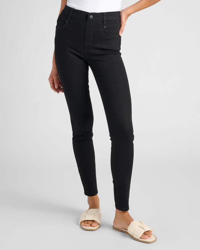 Black Rinse $|& Liverpool Gia Glider Skinny Jeans - SOF Front
