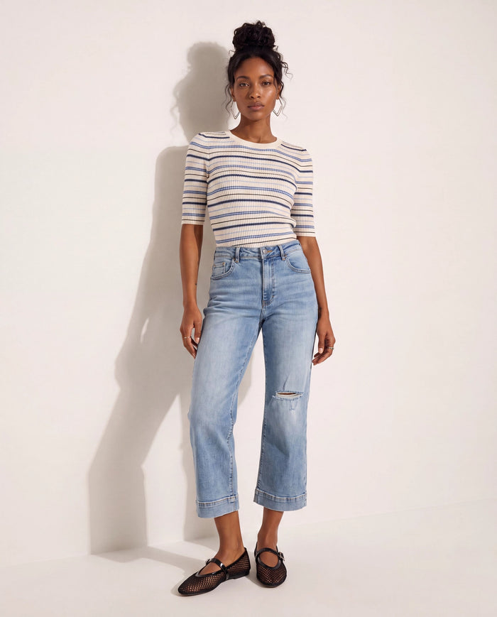 Saltwater $|& SEAS Gigi High Rise Boyfriend Ankle Jean - UGC On Fig
