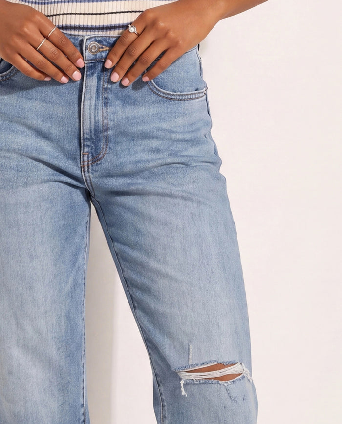 Saltwater $|& SEAS Gigi High Rise Boyfriend Ankle Jean - SOF Full Front