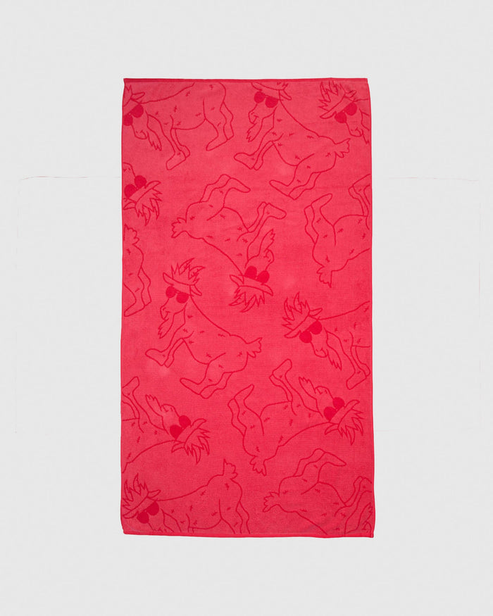 Goat USA OG Reversiible 37" X 71" Beach Towel Accessories Goat USA Salmon/Red