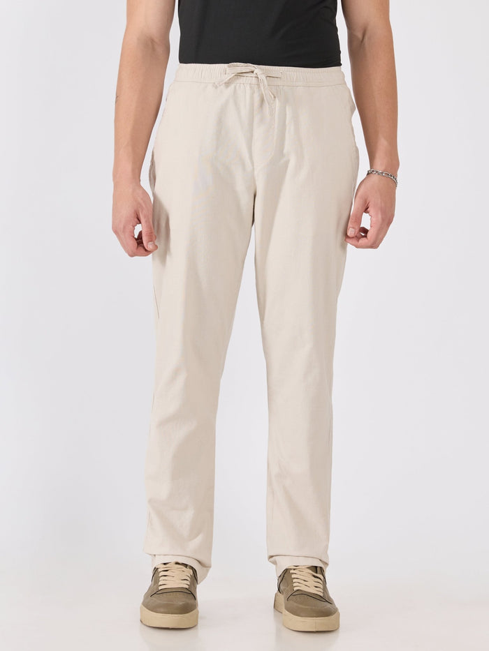 Men's  Relaxed Fit Joggers - cream