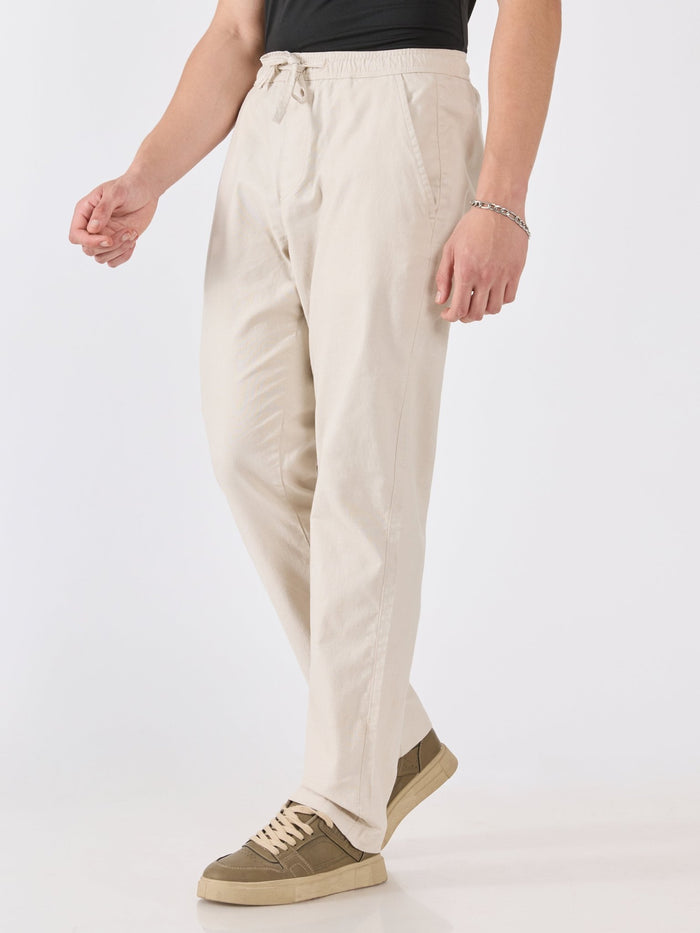 Men's  Relaxed Fit Joggers - cream