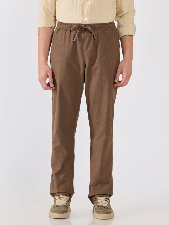 Men's  Relaxed Fit Joggers - dark brown