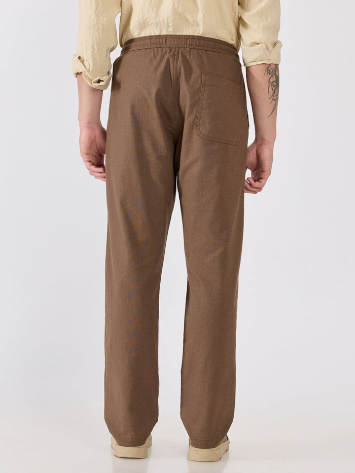 Men's  Relaxed Fit Joggers - dark brown