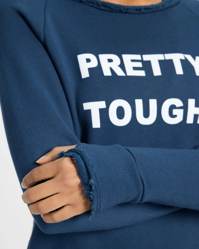 Ink Navy $|& Interval Pretty. Tough. Graphic Sweatshirt - SOF Full Front