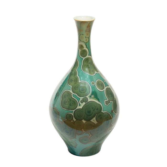 Green Crystalline Vase