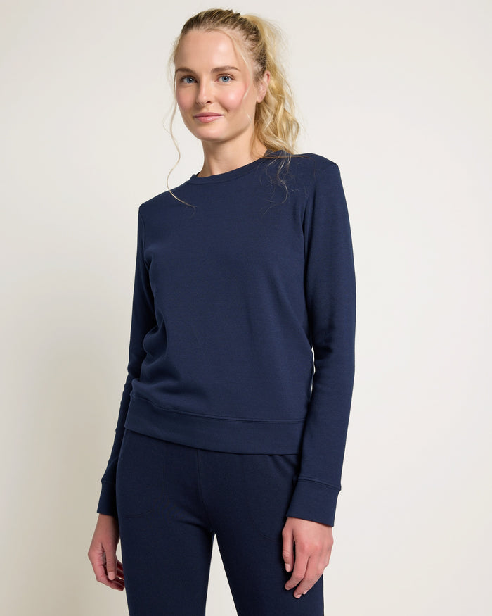 Navy $|& Interval Half Moon Pullover - SOF Front