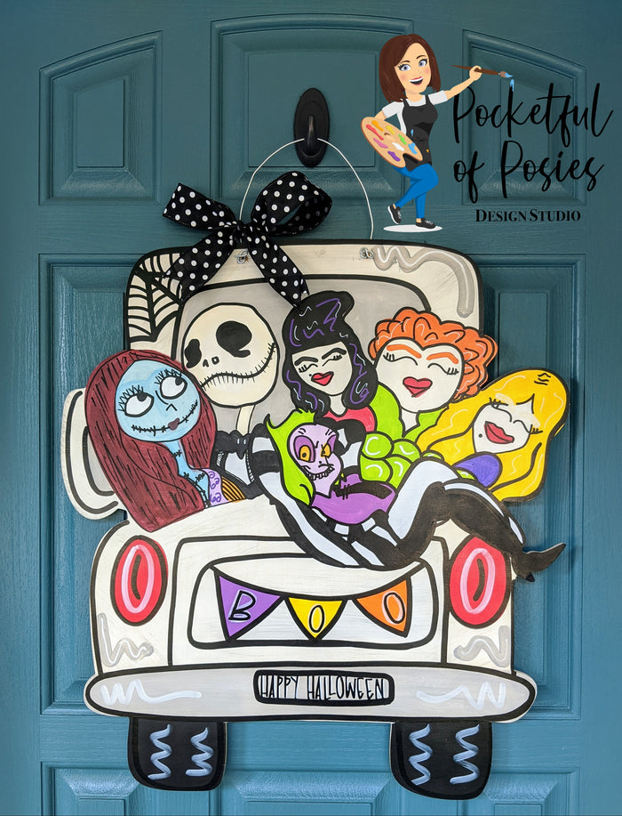 Halloween Characters Truck Door Hanger