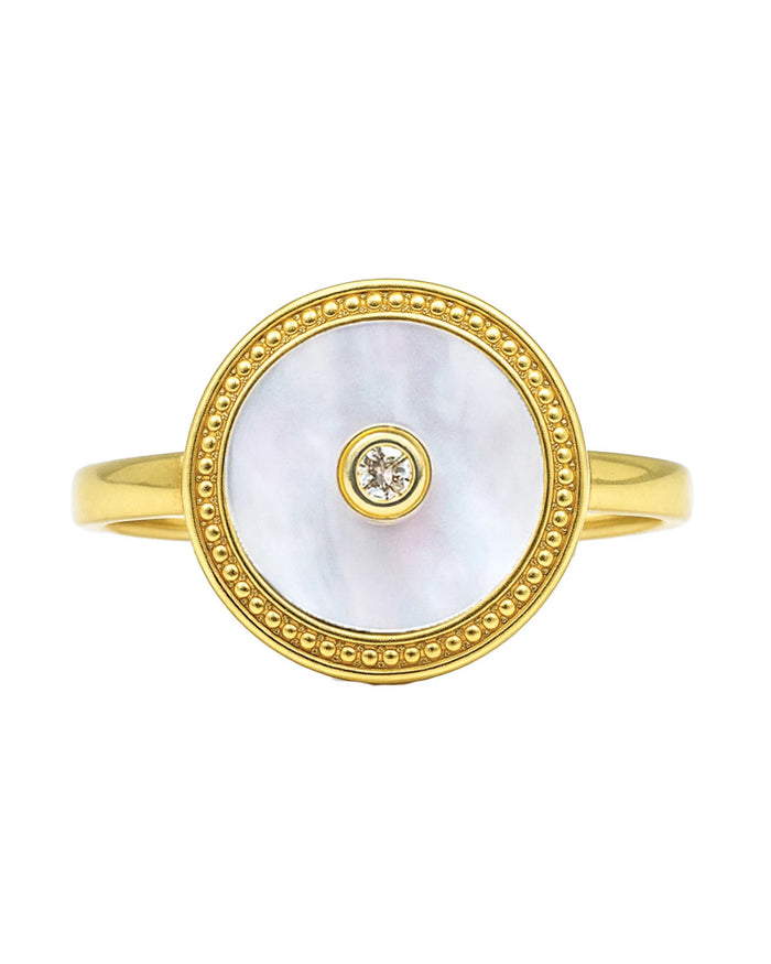 Mother of Pearl $|& La Meno Halo Ring - VOF Detail