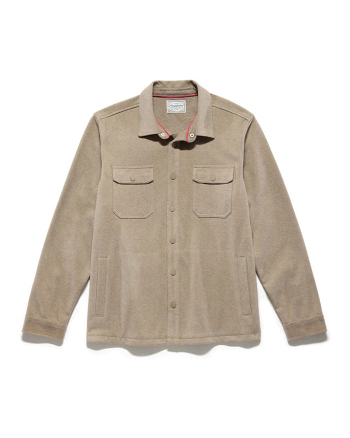 Oatmeal $|& Flag & Anthem Hamlin Stretch Twill Shirt Jacket - Hanger Back