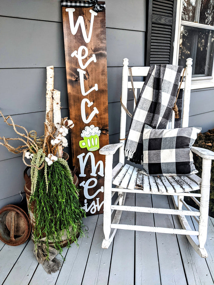 Hand Lettered Porch Sign