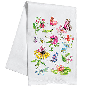 Handpainted Kitchen Towels, Assorted