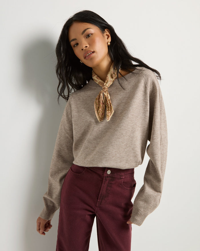 Heather Sandbar $|& SEAS Harmony Tunic Sweater - SOF Front