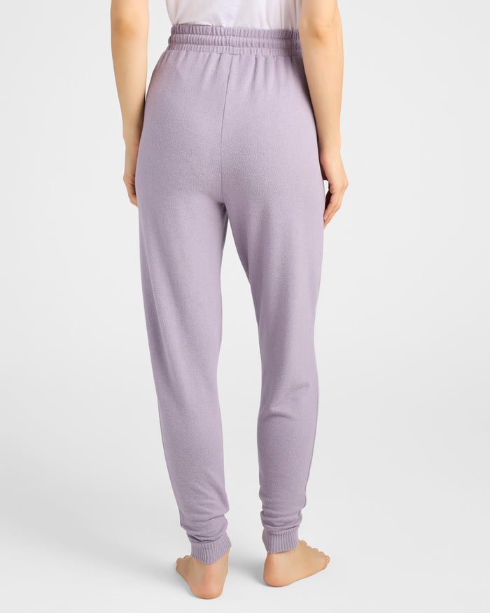 Heather Purple Sage $|& SEAS Shoreline Hacci "ZZZ" Graphic Jogger - SOF Back