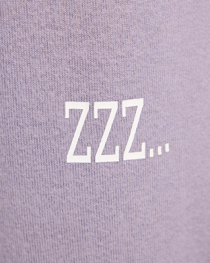 Heather Purple Sage $|& SEAS Shoreline Hacci "ZZZ" Graphic Jogger - SOF Full Front