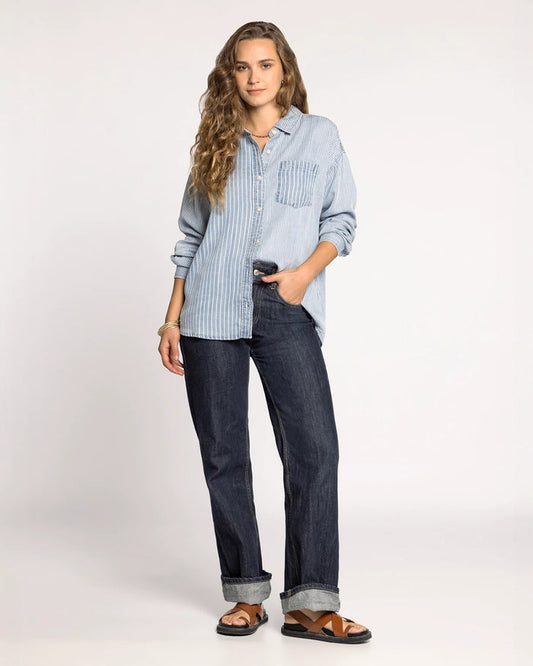 Multi Pinstripe $|& Thread & Supply Helena Pinstripe Shirt - VOF Detail
