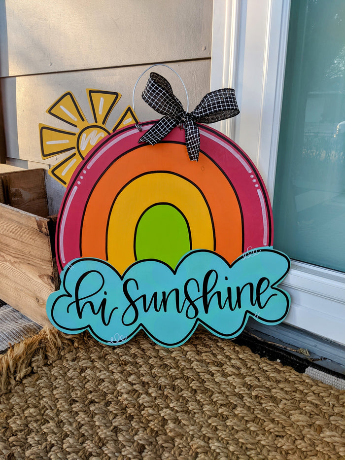 Hi Sunshine Rainbow Door Hanger