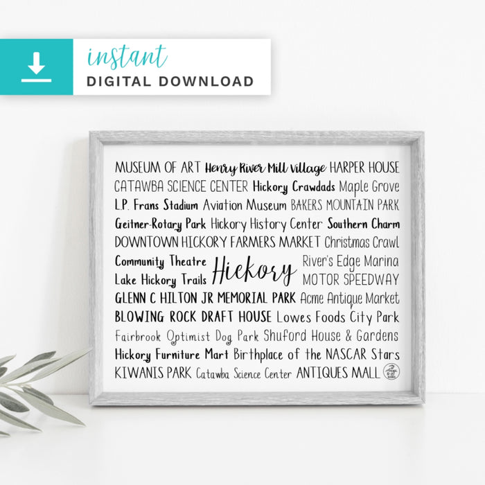 Hickory, NC Digital Download