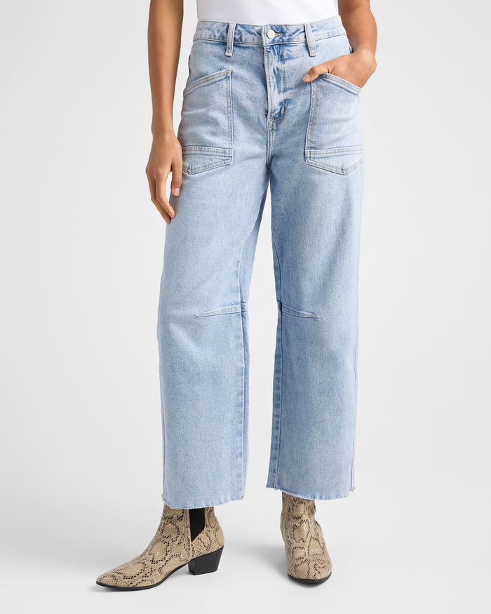 Heroine $|& Vervet High Rise Barrel Leg Jeans - SOF Front