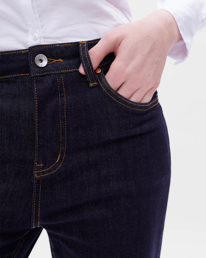 Rinse $|& Bayeas High Rise Straight Leg Jeans - Hanger Back