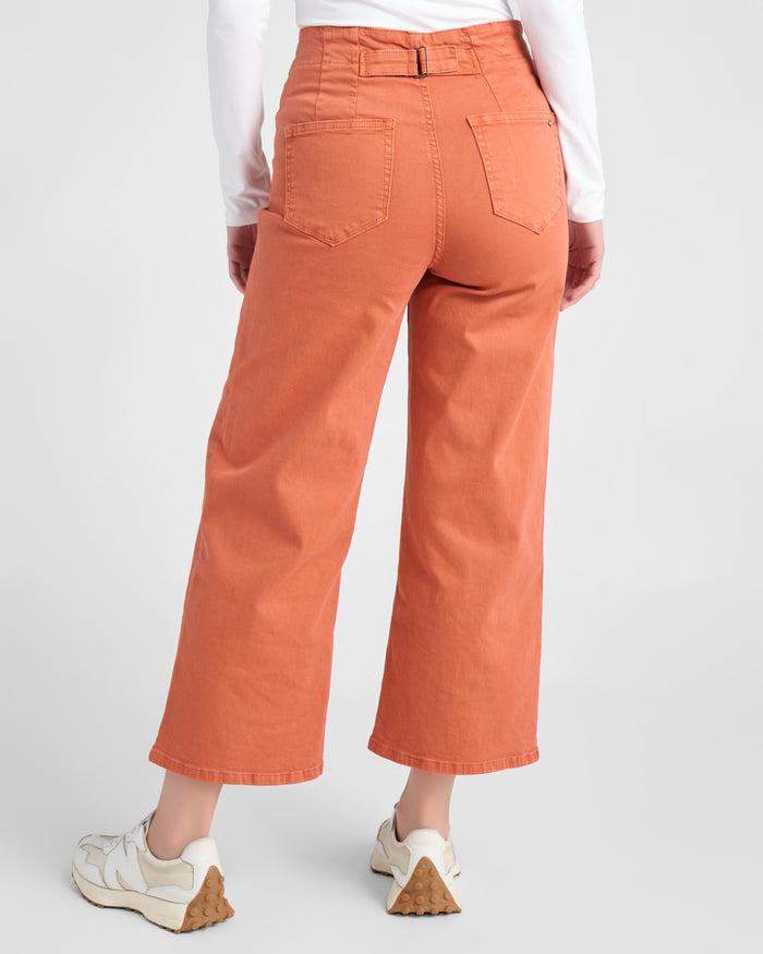 Penny $|& Mica Denim High Rise Wide Leg Cropped Pant - SOF Back
