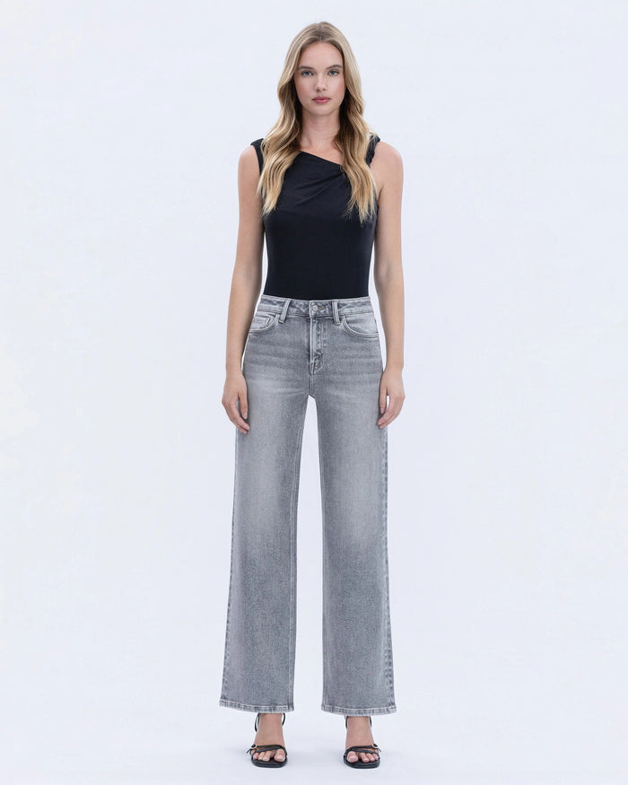 Heavenly $|& Vervet High Rise Wide Leg Jeans - VOF Detail