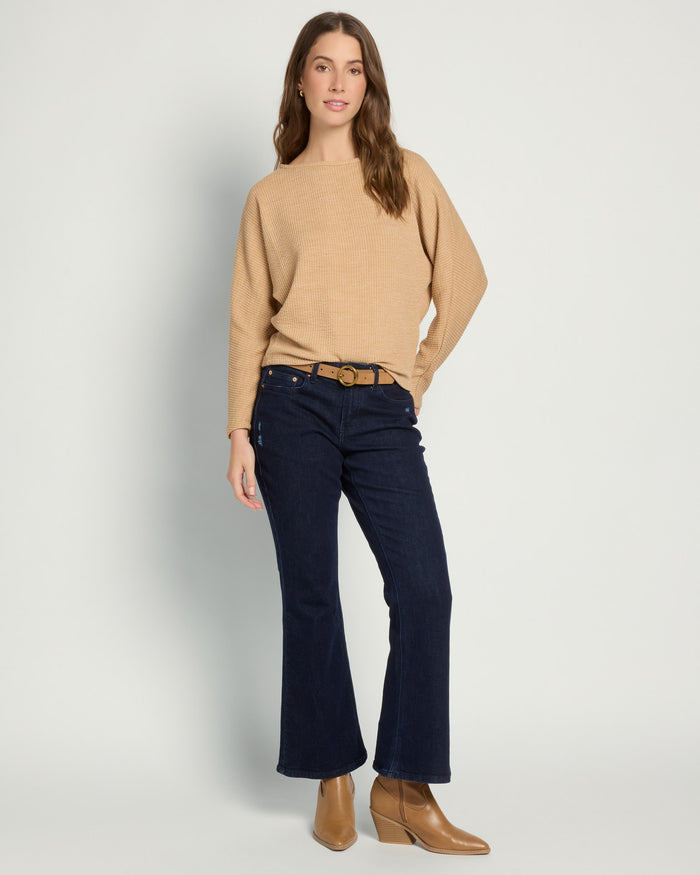 Heather Sandbar $|& SEAS Highland Dolman Long Sleeve Top - UGC On Fig