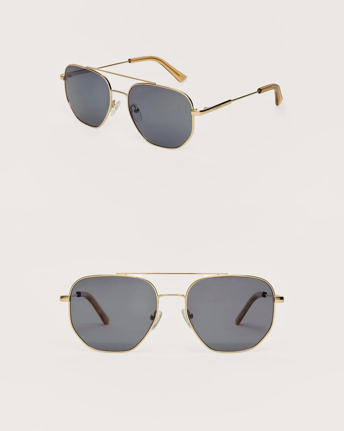 Gold/Grey $|& Z Supply Highway Polarized Sunglasses - VOF Detail