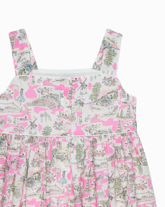 Lily Rose Dress Holiday Scenes Bow Sundress