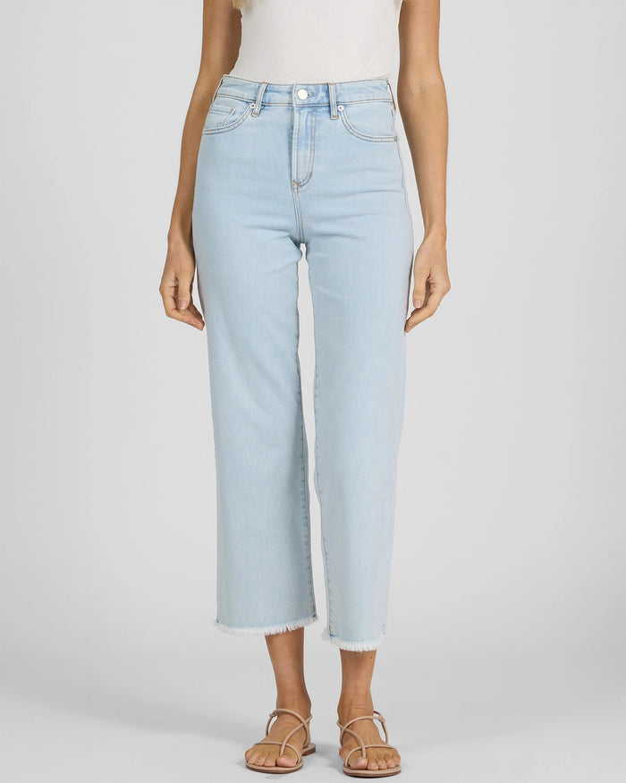 Bubble Bath $|& Dear John Holly High Rise Straight Leg Jean - VOF Detail