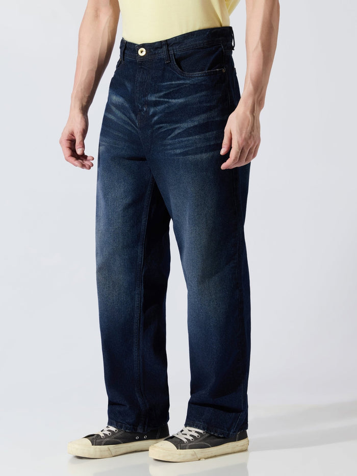 Men's Relaxed Fit Jeans - Dark Blue