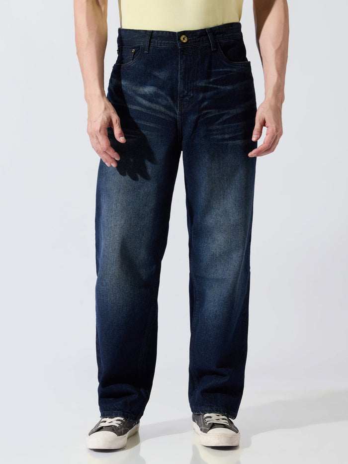 Men's Relaxed Fit Jeans - Dark Blue