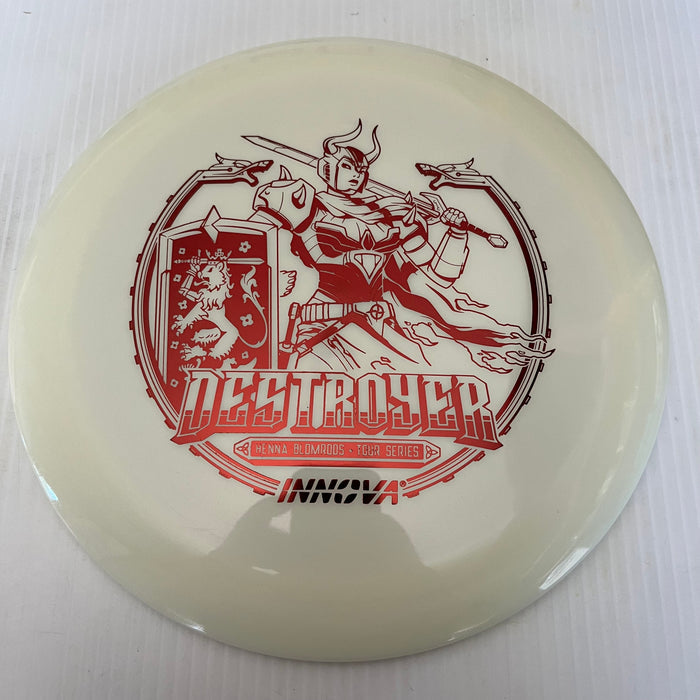 Glow White/Dark Red Stamp / 173-5 grams