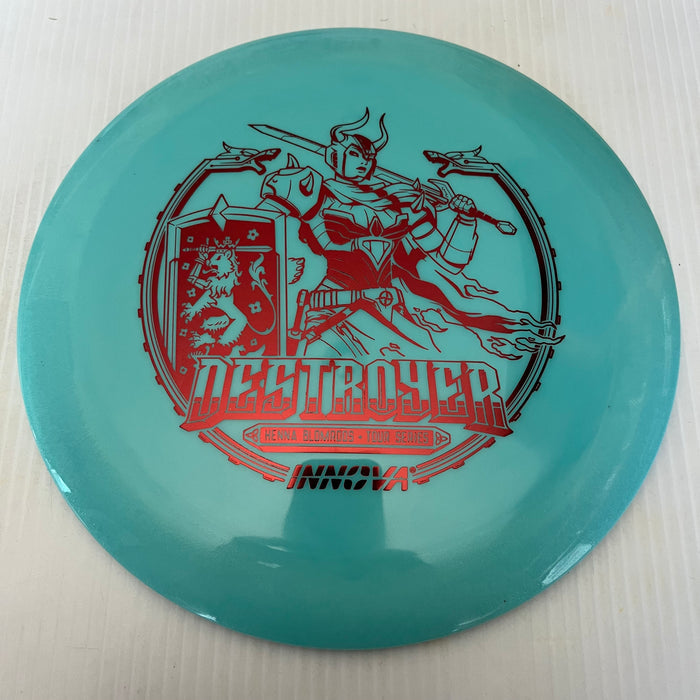 Glow Blue/Dark Red Stamp / 173-5 grams