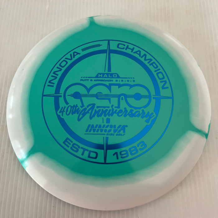 White Halo/Seafoam Plate/Blue Stamp / 180 grams
