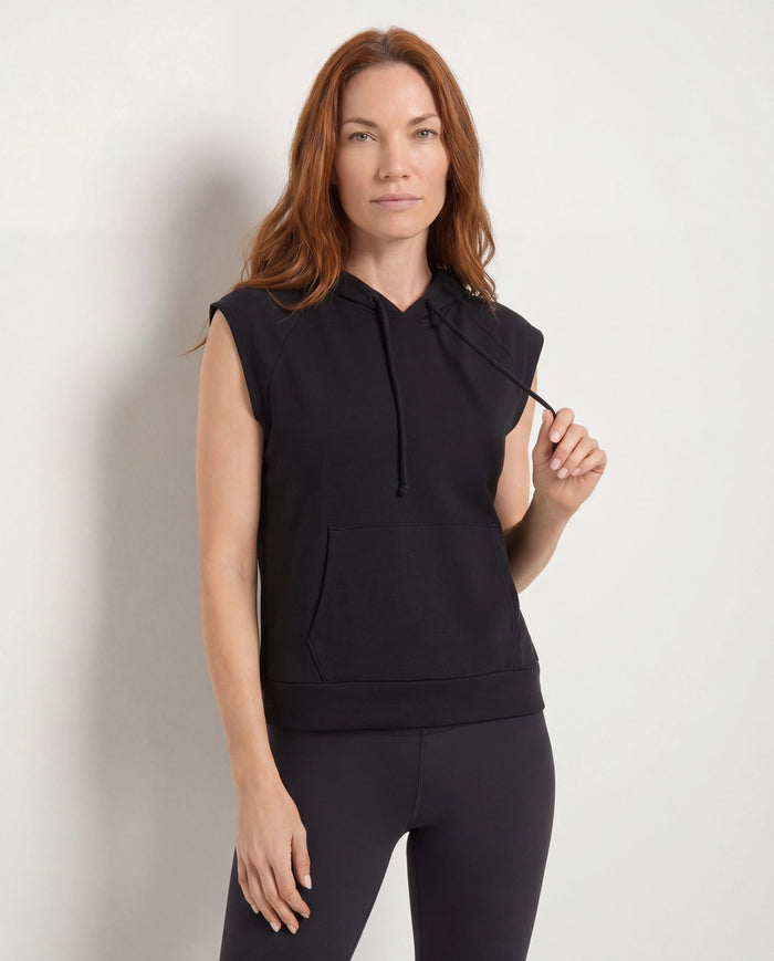 Black $|& Interval Instinct Hooded Top - SOF Front