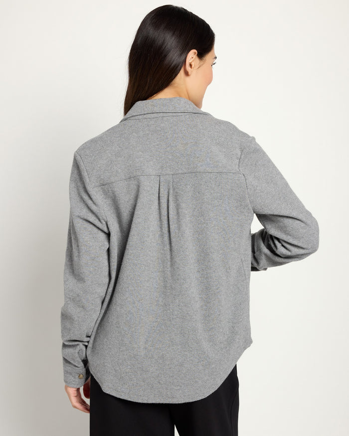 Heather Grey $|& Interval Intention Solid Knit Shirt - SOF Back