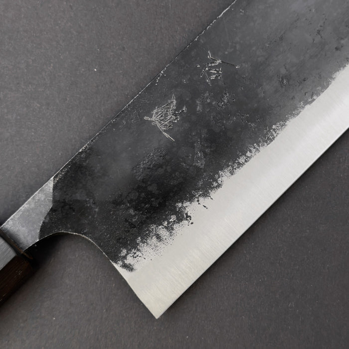 Ishizuchi Blue #2 Kurouchi Nakiri 165mm Logo Engraved