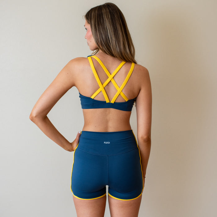 Blue Harbor + Heather Daylily Isla Sports Bra - Medium Support by FLEO - 2