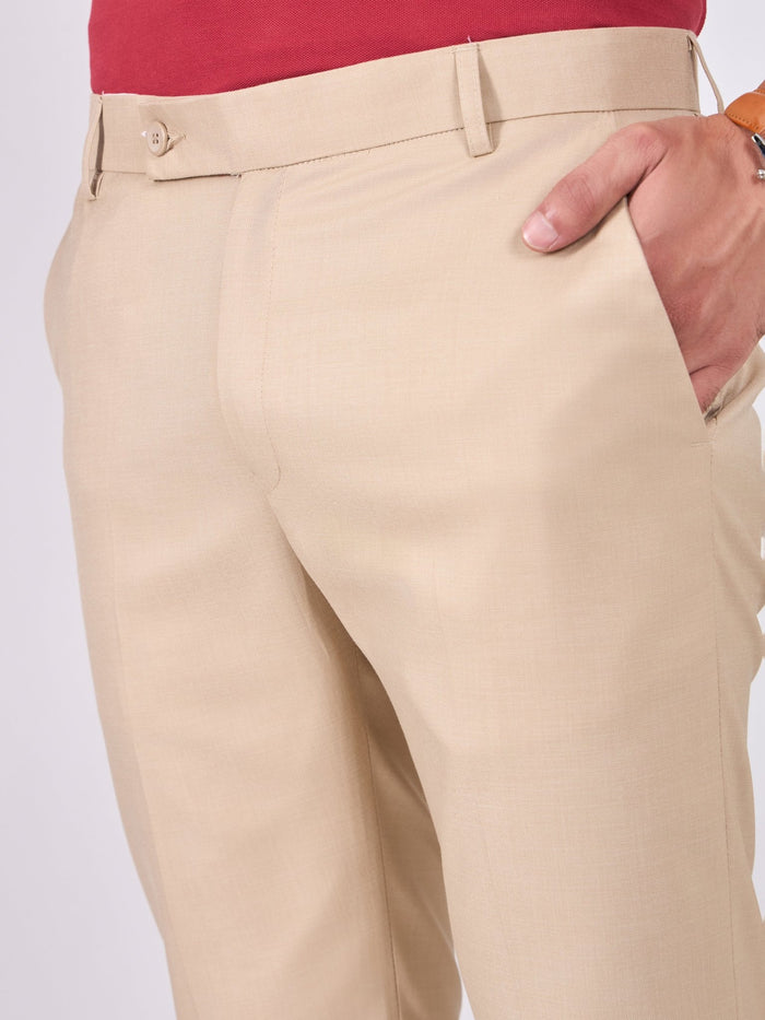 Men's Skinny Fit Formal Pant - Beige