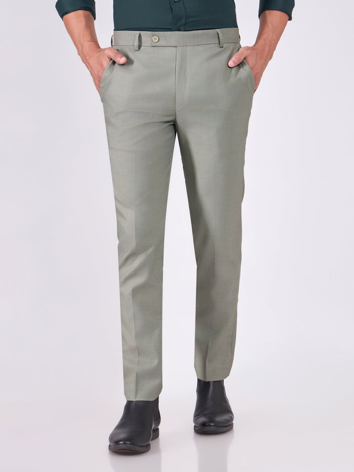 Men's Skinny Fit Formal Pant - light green