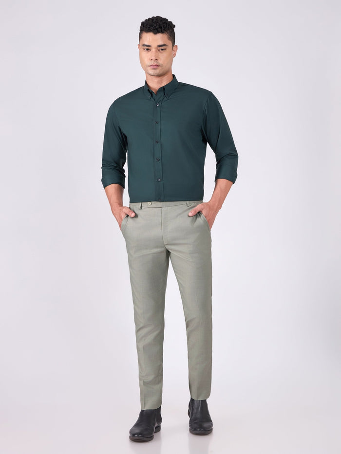 Men's Skinny Fit Formal Pant - light green