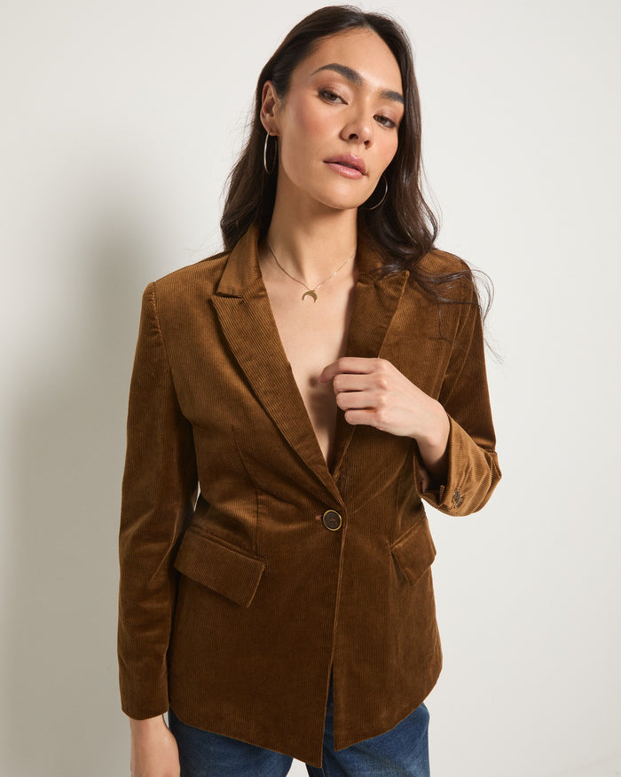 Toffee $|& SEAS Ivy Corduroy Blazer - SOF Front
