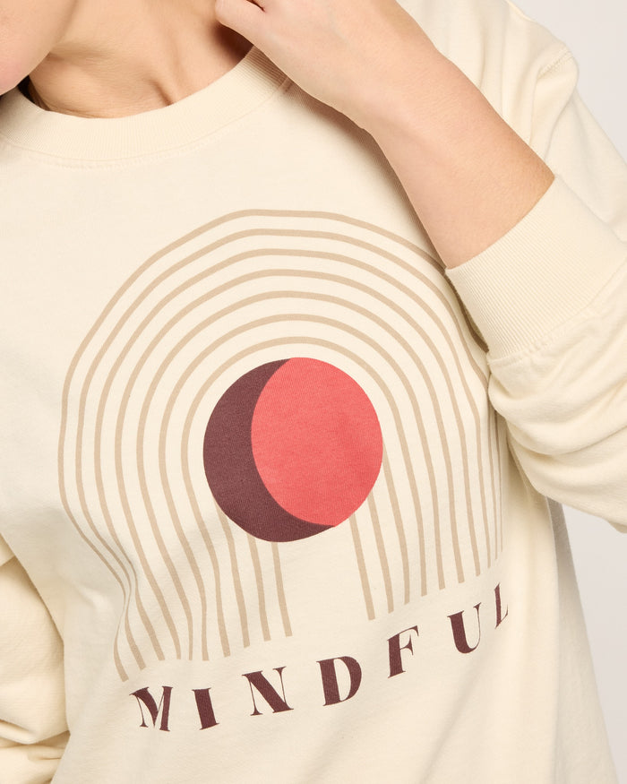Cream $|& Interval Ivy Sweatshirt Mindful Graphic - SOF Full Front