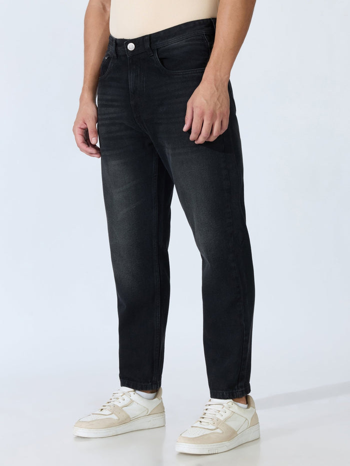 Jade - Crop Fit Jeans - Black Shade