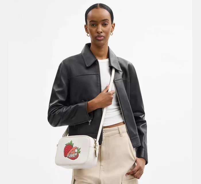 Jamie Camera Bag With Strawberry Graphic