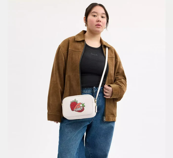 Jamie Camera Bag With Strawberry Graphic