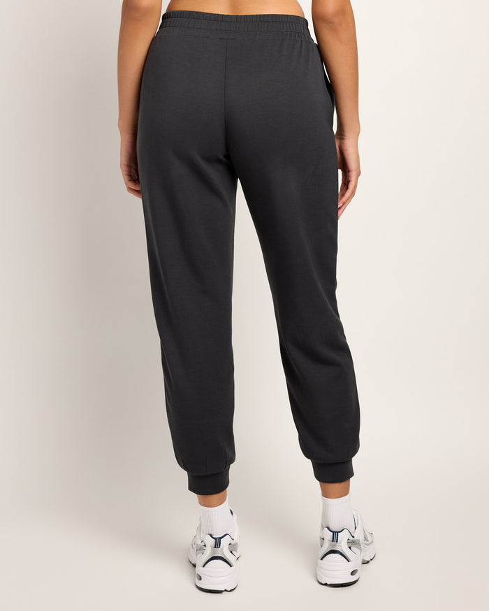 Black $|& Interval Double Knit Jetset Jogger - SOF Back
